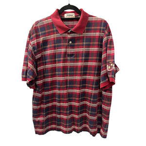 Titleist By Corbin Vintage Plaid Short Sleeve Polo Shirt Size XL Embroidered
